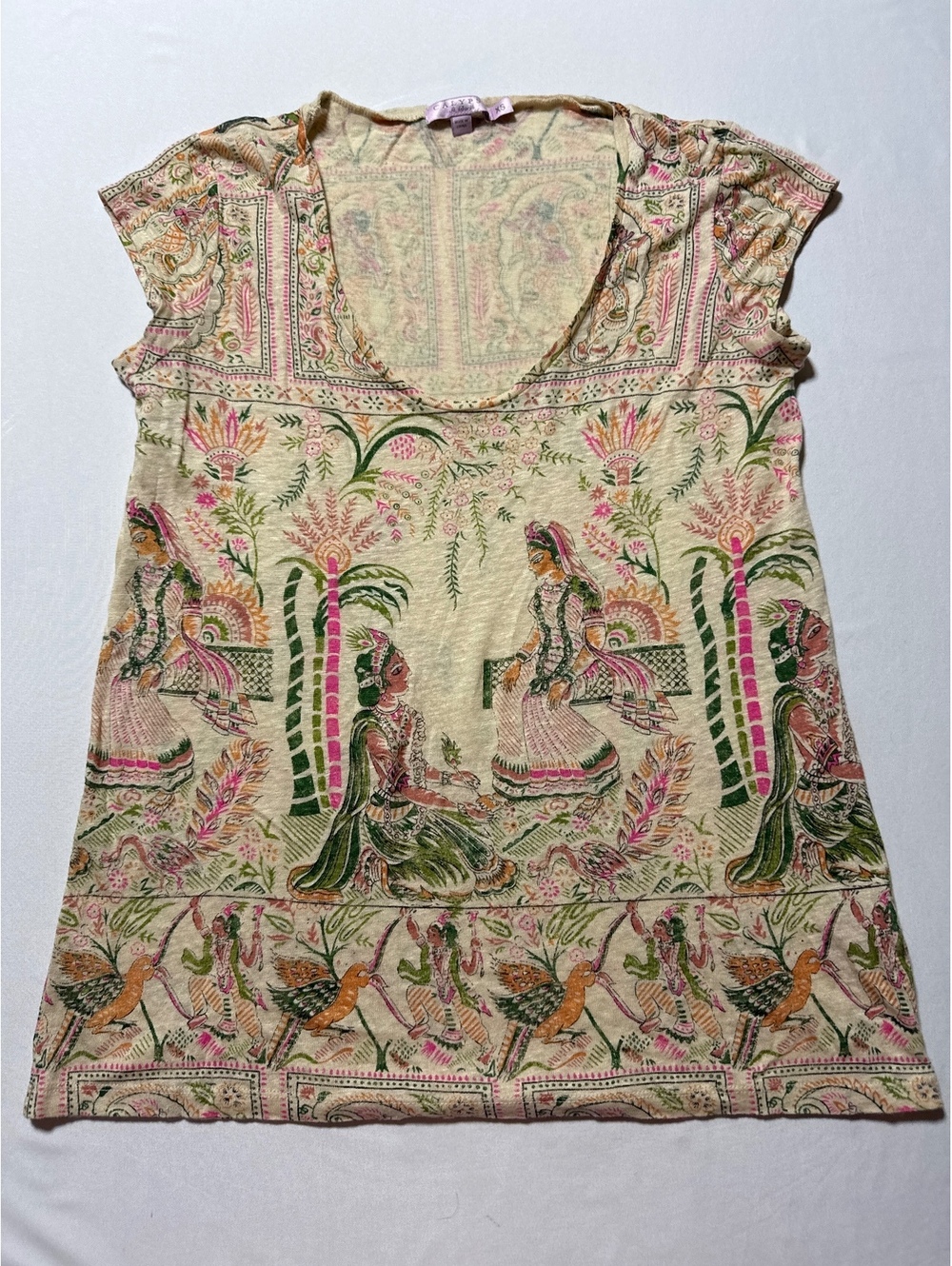 Calypso St. Barth XS Bohemian Printed Tee - Vintage Vibes &